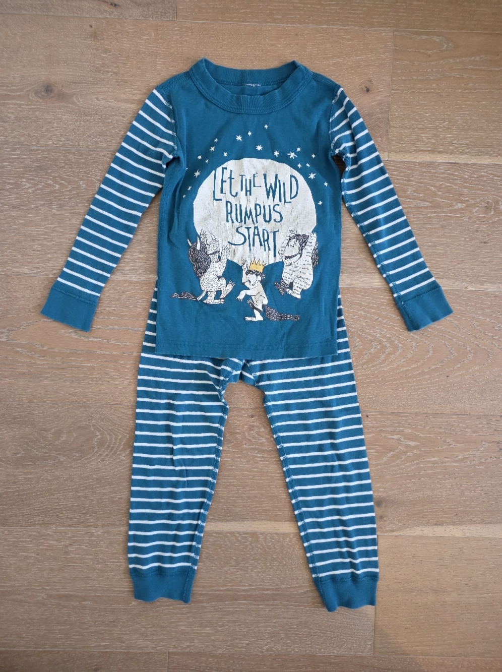 Teal 'Let the Wild Rumpus Start' Kids Pajama Set
